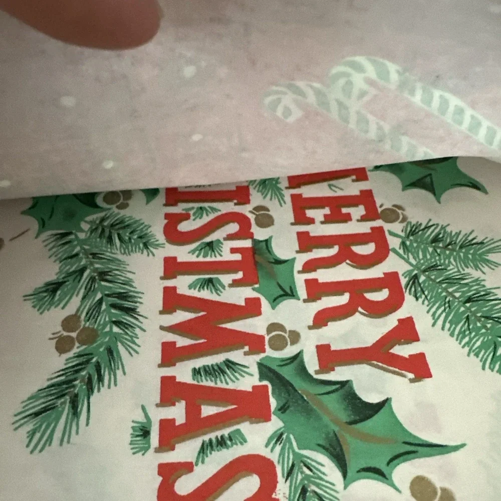 Beautiful Vintage Wrapping Paper 20x30 Sheets Only 12 Sheets 1960 Christmas